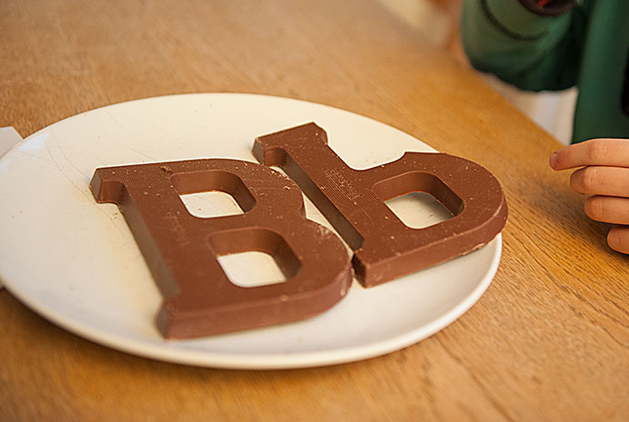 BB chocoladeletters